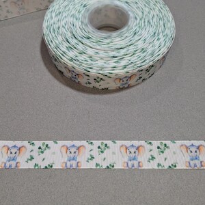 3 yards de 7/8" ruban - Éléphants #11687 - Ruban décoratif, garniture à coudre, accessoire pour journal indésirable, ruban pour gâteau de couches