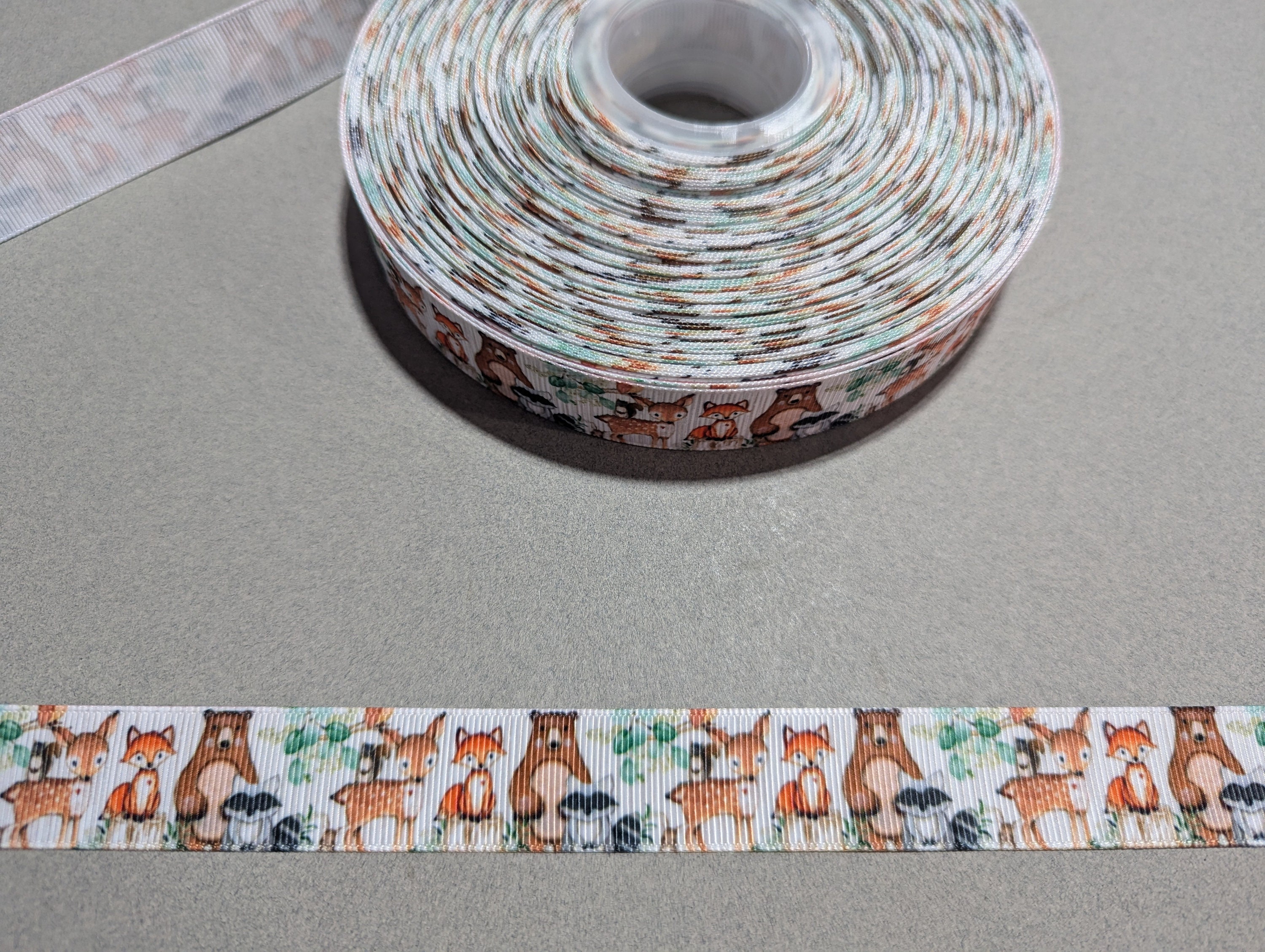 Woodland Animals Grosgrain Ribbon: 7/8 Inch, 3 Yards Decorative Trim - Etsy