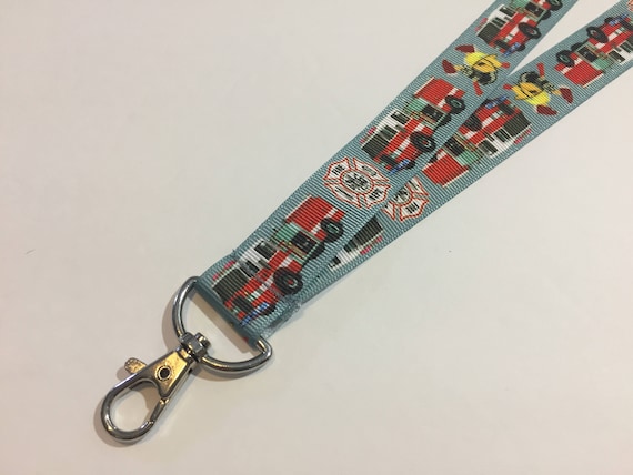 Firefighter keychain lanyard top