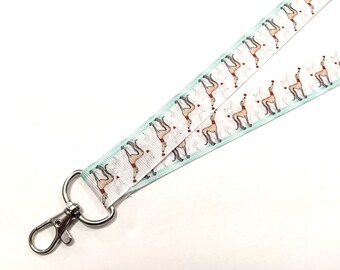 Greyhound Dog Lanyard | 1 Inch Ribbon ID Badge Holder