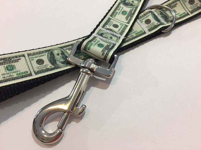 100 Dollar Bill Cash or Money Handmade 1 Wide 5 Foot Dog or Pet Leash
