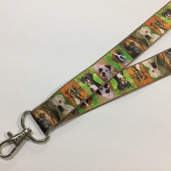 Boxer Dogs ID Lanyard | 1 Inch Wide Badge Lanyard | Animal Neck Lanyard | Breakaway lanyard | Double Sided Lanyard | Cute Safety Lanyard
