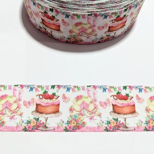2 yards de 1,5&quot; ruban - joli gâteau d&#39;anniversaire ou desserts #11169 - ruban adhésif décoratif, garniture à coudre, journal indésirable à ajouter