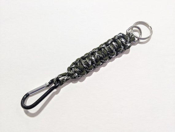 Handmade Paracord Carabiner Clip Keyring - Durable Multi-Color Key Holder