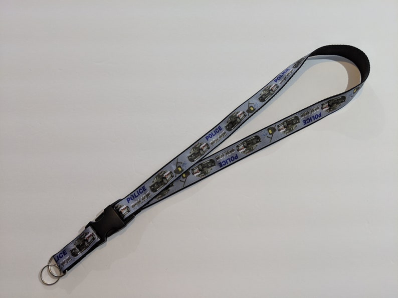 Handmade Police Cop Sheriff Lanyard with Removable Key Chain End 1 wide