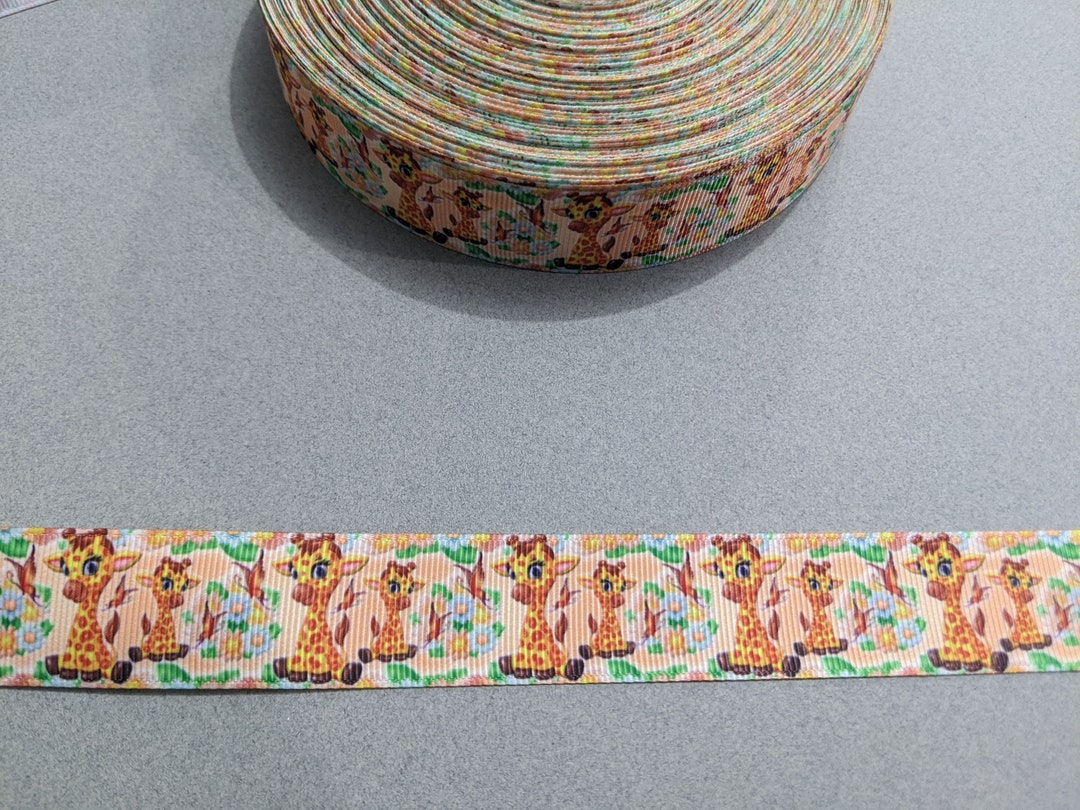Gitaffe Ribbon Baby Giraffe Grosgrain Ribbon - 1