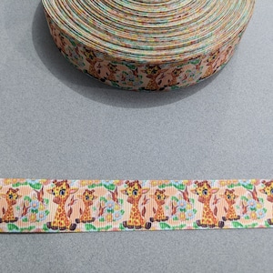 1 mètre de ruban de 2,5 cm - Adorables bébés girafes #11363 - Ruban adhésif décoratif, garniture à coudre, journal indésirable à ajouter