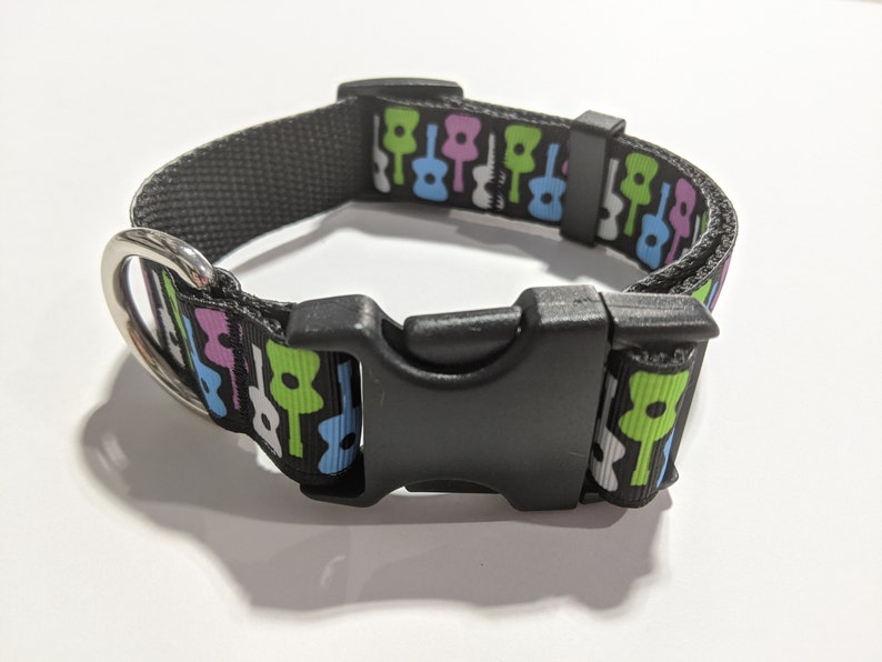 Guitar Dog Collar Music Dog Collar 1 Inch Wide Collar Etsy
