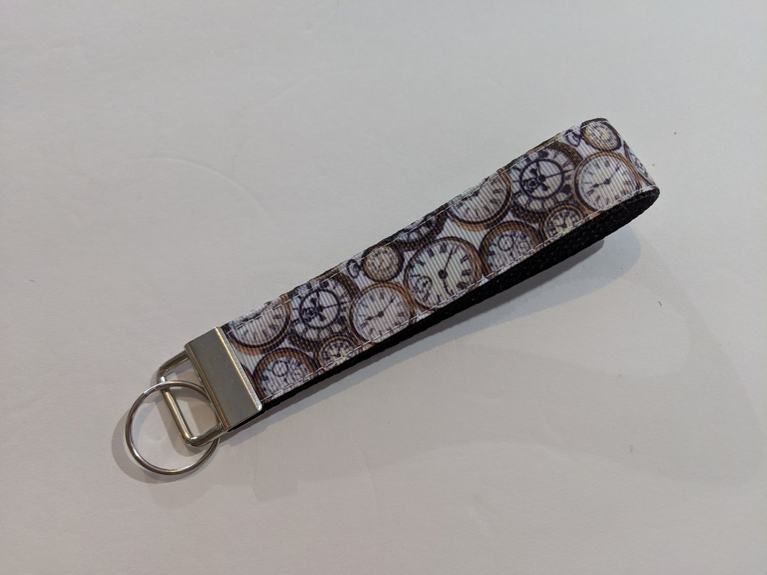 Keychain Clocks Time Piece Pocket Watch Keychain Wristlet Key Etsy Italia