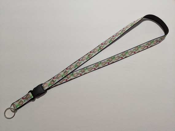 Lanyard Or Key Fob Sloth Bear Ribbon Safety Breakaway Lanyard Keychain