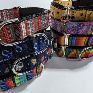 Martingale Dog Collar | 1" Wide Adjustable Collar | Build Your Own Collar | Pick Your 1" Wide Webbed Strap, Decorative Ribbon, Buckle or Not