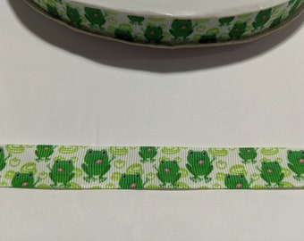 3 Yards of 5/8" Ribbon - Happy Frogs #11166