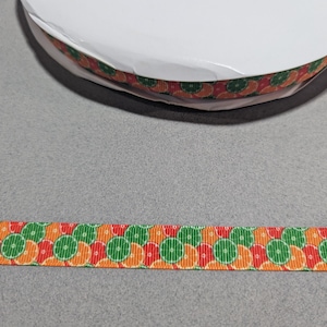 1 mètre de ruban de 5/8 po. (Nouvelle coloration) Agrumes, citrons verts, citrons #10977 - Ruban adhésif décoratif, bordure à coudre, journal indésirable à ajouter