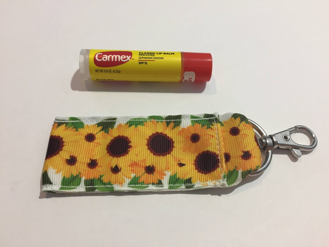 Sunflower Lip Balm Holder Flower Lip Balm Pouch Fun Etsy