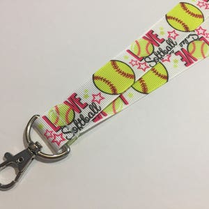Softball ID Lanyard | 1 Inch Wide Badge Lanyard | Sports Neck Lanyard | Softball Breakaway lanyard | Double Sided Lanyard | Safety Lanyard