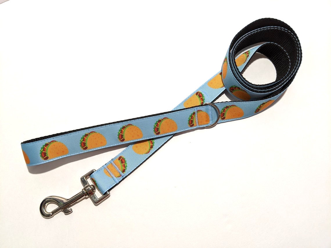 Taco Dog Leash | Foodie Puppy Gift, 1-inch Wide, 3-8 Foot - Etsy