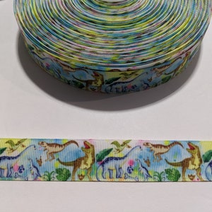 3 yards de ruban 7/8" - Dinosaures #11056 - Ruban adhésif décoratif, garniture à coudre, journal indésirable