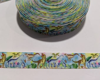 3 Yards of 7/8" Ribbon - Dinosaurs #11056