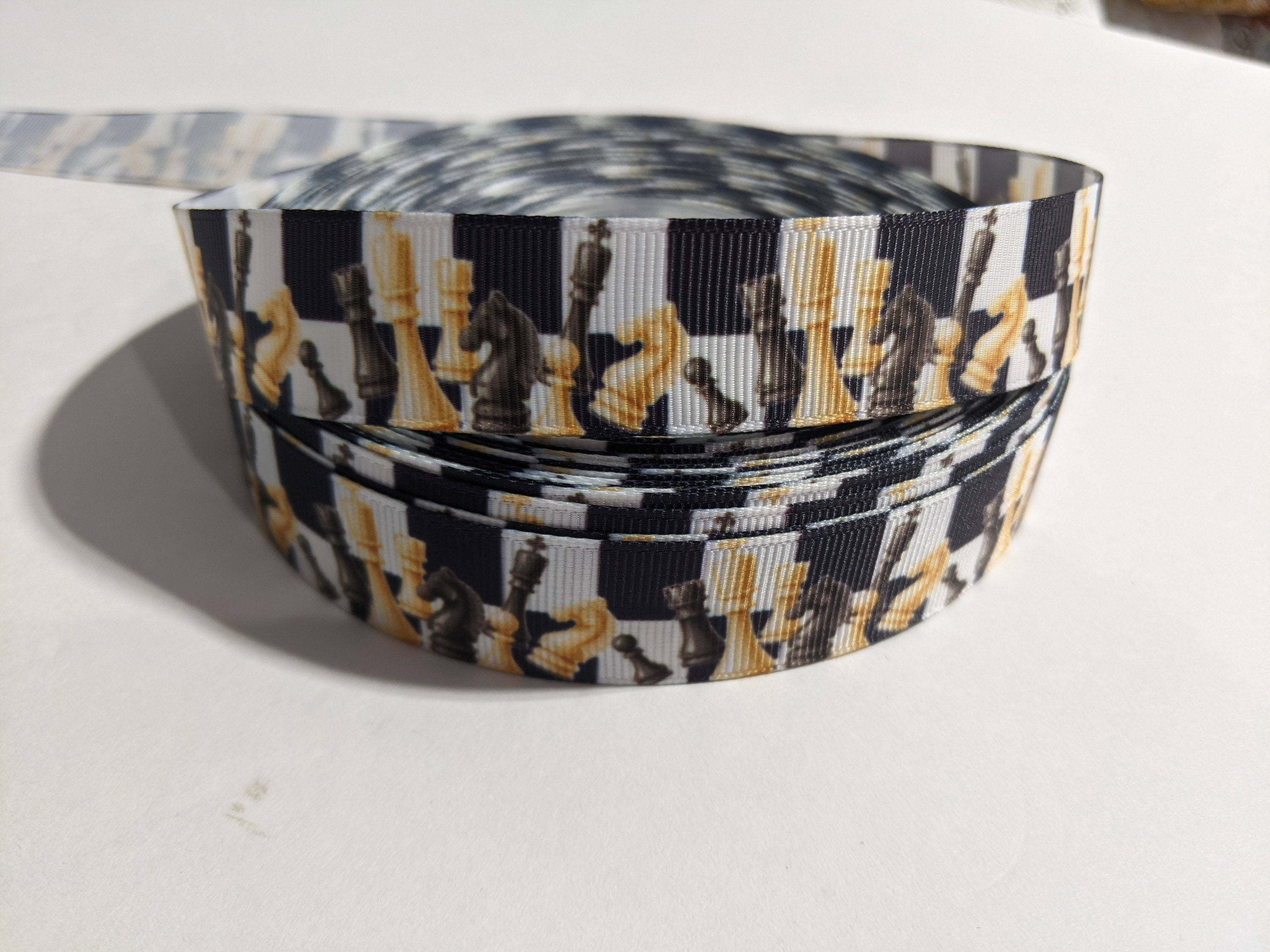 Chess ribbon ideal for gamers, party decor, party favors, gift