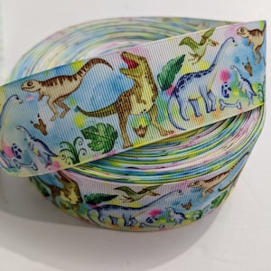 Dinosaur Grosgrain Ribbon: 1.5&quot; Wide Decorative Trim - 2 Yards