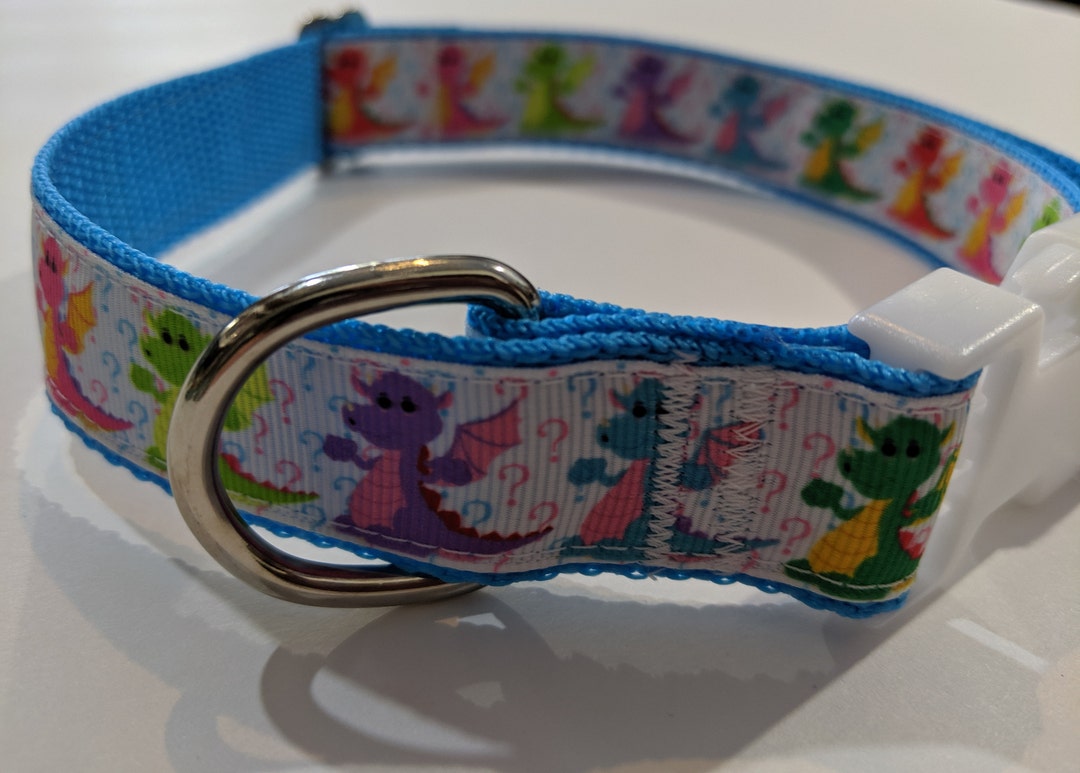 Dragons Dog Collar Colorful Dragon Dog Collar 1 Inch Wide Etsy