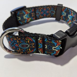 Bohemian Dog Collar: 1-Inch Adjustable Boho Puppy Collar