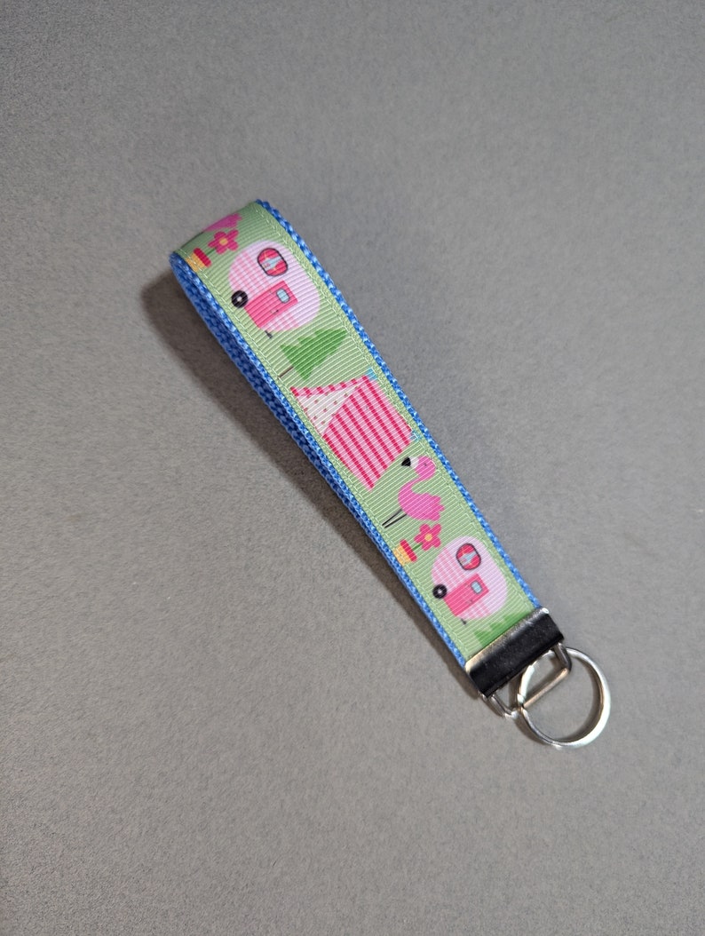 Camping Tent Keychain Wristlet: Camper Key Fob, New Driver Gift, 1 Inch ...