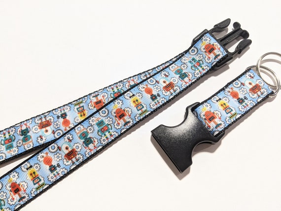 Robot Breakaway Lanyard Detachable Keychain Lanyard 1 Inch Wide