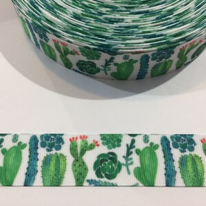 90 cm de ruban - Cactus du désert vert #10377 - Ruban adhésif décoratif, garniture à coudre, article pour journal indésirable