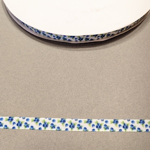 3 Yards of 3/8 Inch Wide Ribbon | Blueberries Ribbon | Narrow Ribbon | Cute Ribbon | Decorative Ribbon | Blueberries Fruit Berries #11419