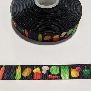 3 yards de 7/8" ruban - Légumes du jardin, nourriture végétalienne n°11161 - Ruban adhésif décoratif, garniture à coudre, journal indésirable à rajouter