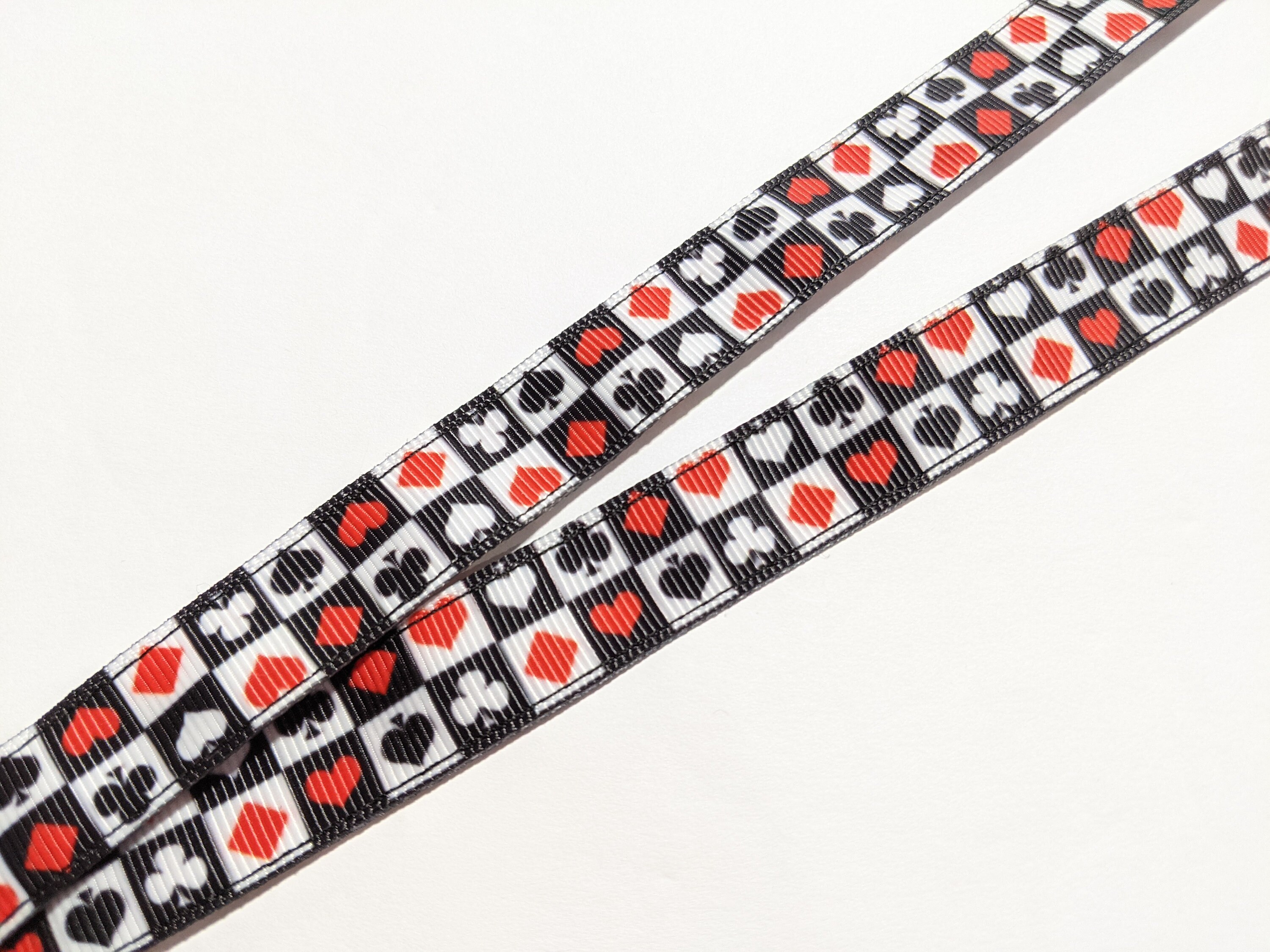 ID Lanyard Poker Playing Card Suits Handmade Double Sided 5