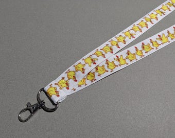 Silly Chicken Lanyard, Double-Sided Breakaway Safety Lanyard, 1” Wide Farm ID Badge Holder