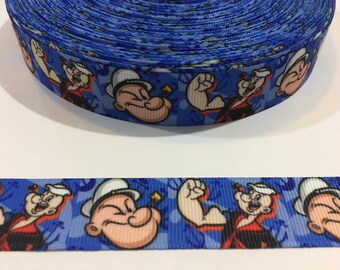 3 Yards of 7/8" Ribbon - Popeye the Sailor Man