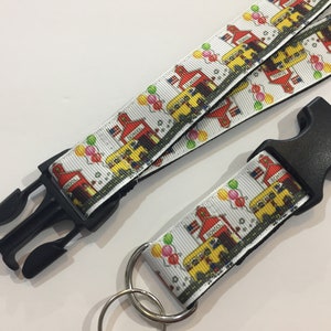 School Breakaway Lanyard Bus 1 Inch Wide Detachable Keychain Lanyard Teacher's Lanyard ID Badge Lanyard Cute Handmade Lanyard image 1