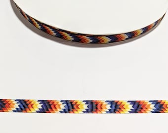 Southwest Aztec Grosgrain Ribbon: 3/8 Inch Wide Trim, 3 Yards