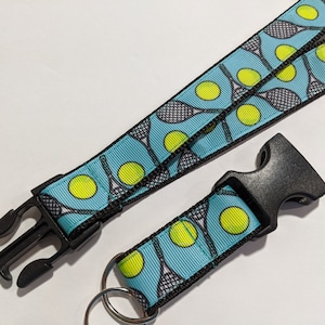 Tennis Lanyard Keychain: Detachable Breakaway Safety Buckle, (1&quot; Wide) 22 Inch Long