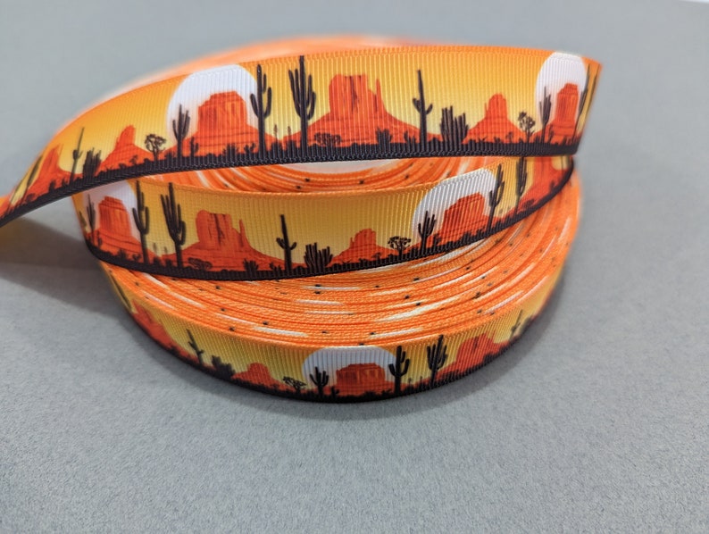 Sunrise Monument Valley Grosgrain Ribbon - 7/8" x 3 Yards bild 3