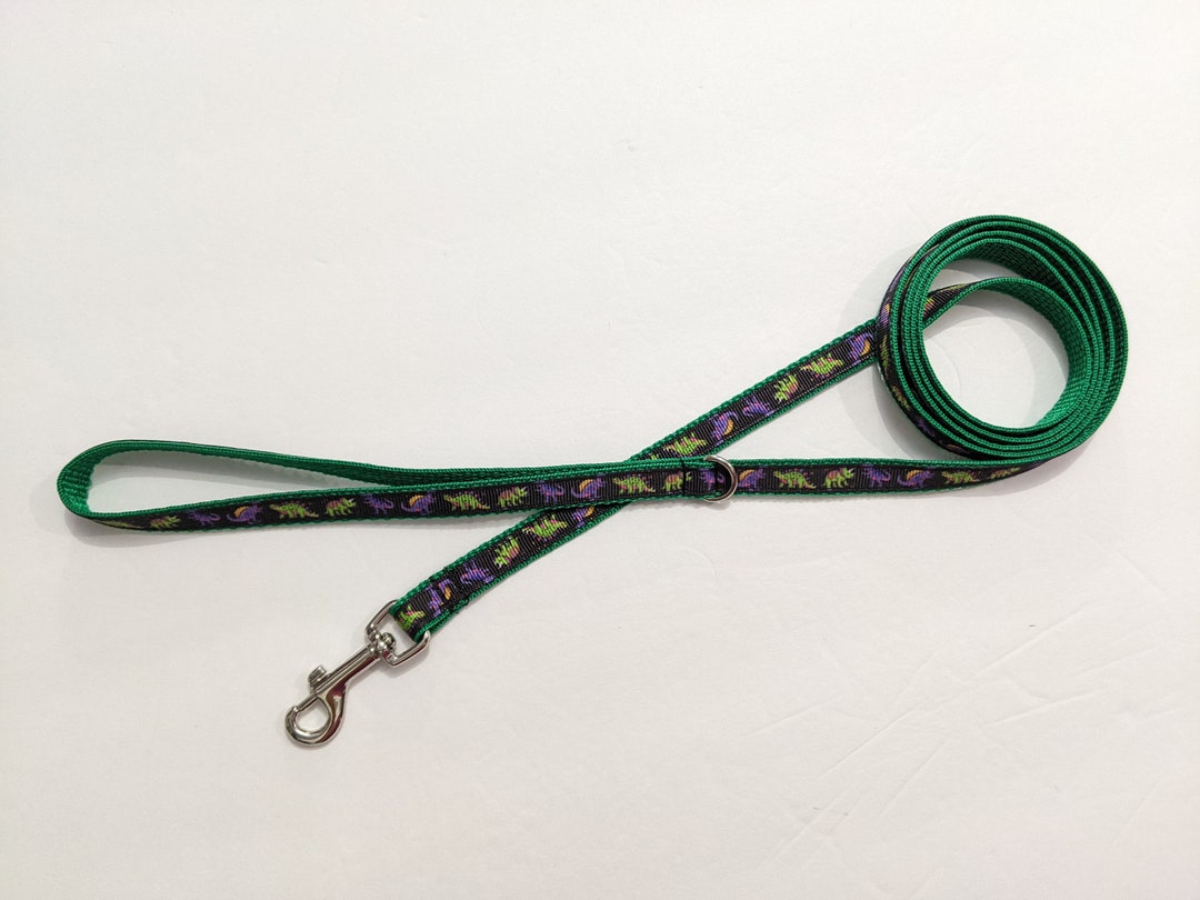 Dinosaurs Dog Leash Triceratops Dog Leash 1/2 Inch Wide Etsy