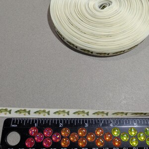 Bass Fish Ribbon: 3/8 Inch Polyester Grosgrain Trim - 3 Yards image 4