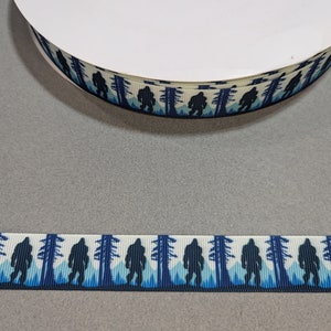 Bigfoot Grosgrain Ribbon: Sasquatch Decorative Trim, 7/8&quot; - 3 Yards