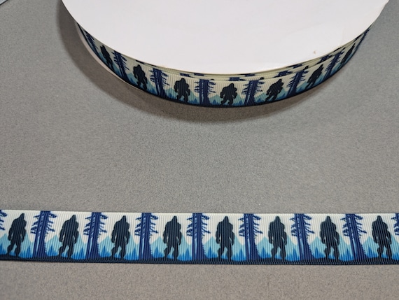 Bigfoot Grosgrain Ribbon: Sasquatch Decorative Trim, 7/8" - 3 Yards