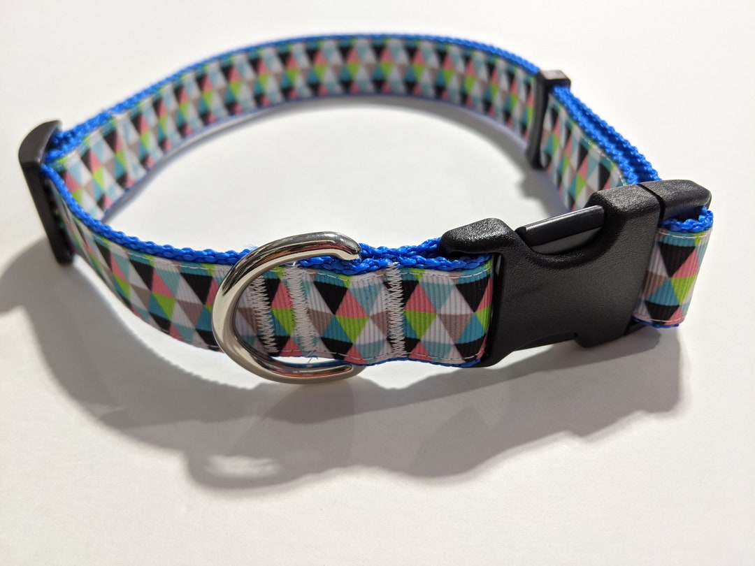 Triangular Collars Triangle Dog Collar: Geometric Shapes, Adjustable 1-inch Collar - Etsy