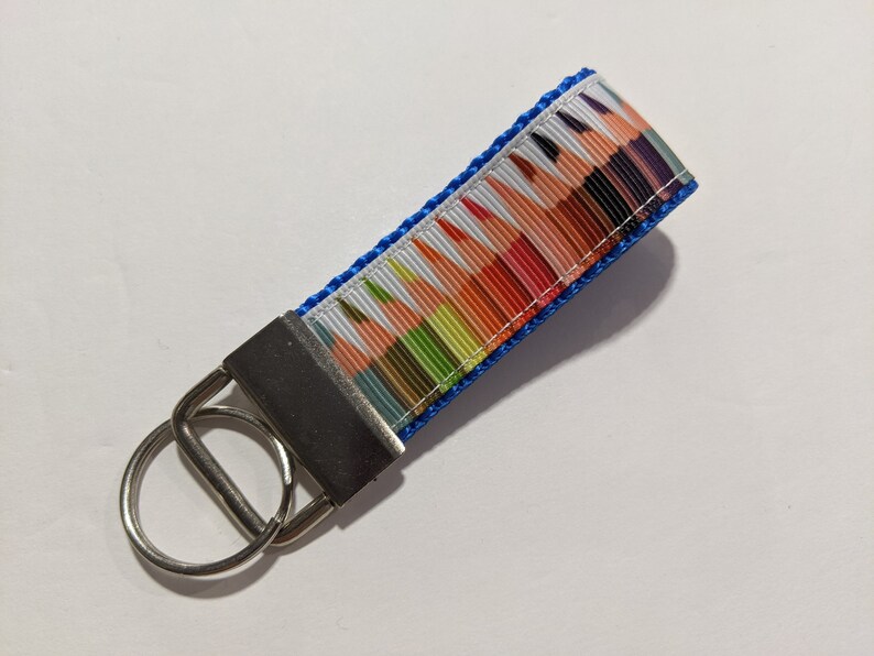 Colored Pencils Handmade Mini Keychain Finger Fob Key Chain Etsy