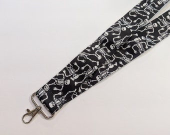 Skeleton Wide Lanyard | Bones 1.5 Inch Wide ID Lanyard | Double Sided Lanyard | CSI Lanyard | Wide Id Lanyard | Halloween Lanyard