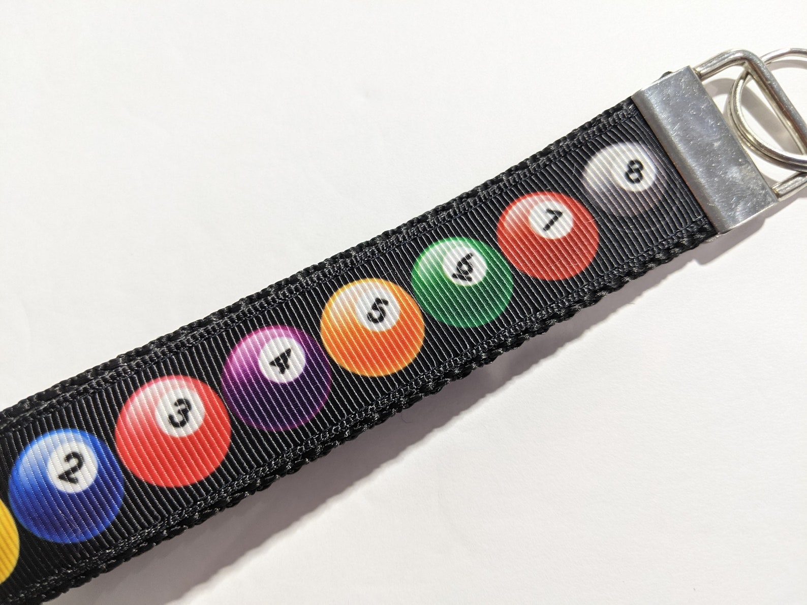 Billiards Pool Balls Handmade Keychain Wristlet Key Fob Etsy