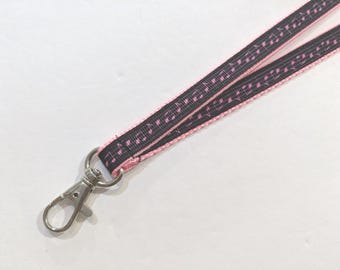 Narrow Music Note ID Lanyard - 1/2" Wide - Band Badge Holder for Musician, Music Teacher