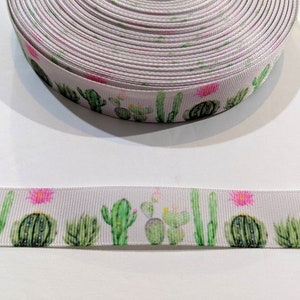 1 mètre de ruban de 7/8 po. - Aquarelle style cactus n° 10245 - Ruban adhésif décoratif, garniture à coudre, Journal indésirable