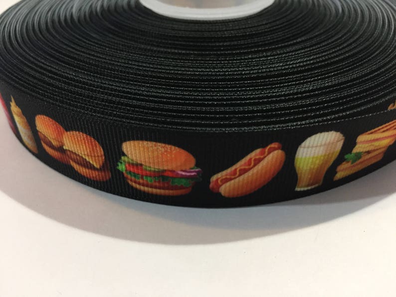 Fast Food French Fries and Hamburgers Hotdogs #10585 3 Yards of 78 Ribbon