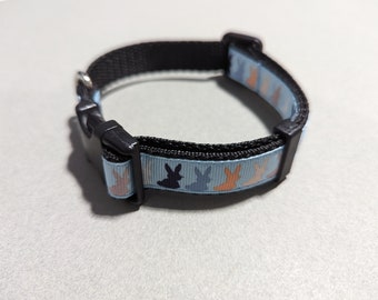 Bunny Rabbit Dog Collar | Bunnies Pet Collar 3/4" Wide | Adjustable Dog Collar | Cute Puppy Collar | New Puppy Gift Idea | Small Dog Collar